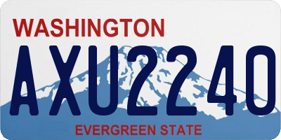 WA license plate AXU2240