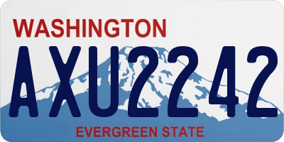 WA license plate AXU2242