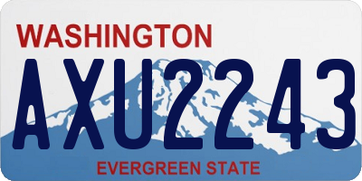 WA license plate AXU2243