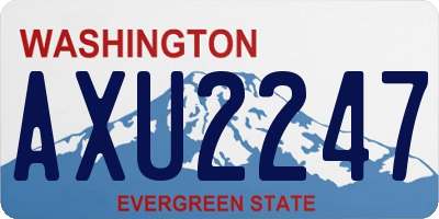 WA license plate AXU2247