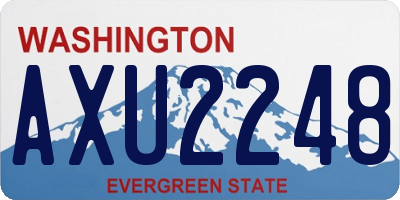WA license plate AXU2248