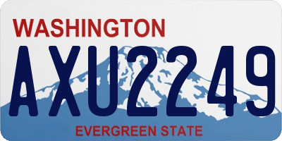 WA license plate AXU2249