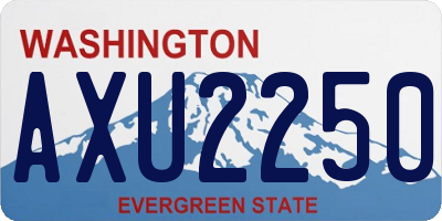 WA license plate AXU2250