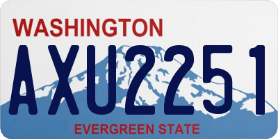 WA license plate AXU2251