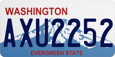 WA license plate AXU2252