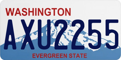 WA license plate AXU2255
