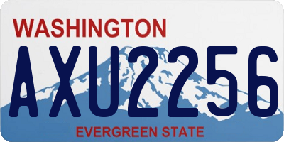 WA license plate AXU2256