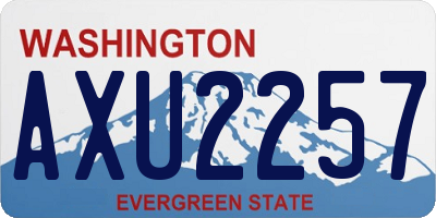 WA license plate AXU2257