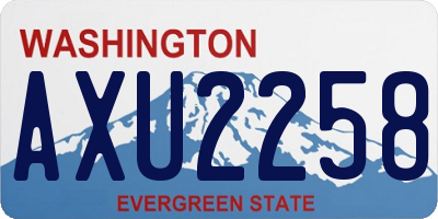 WA license plate AXU2258
