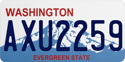WA license plate AXU2259