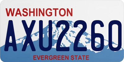WA license plate AXU2260
