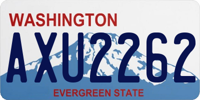 WA license plate AXU2262