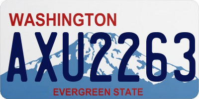WA license plate AXU2263