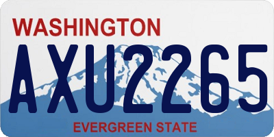 WA license plate AXU2265