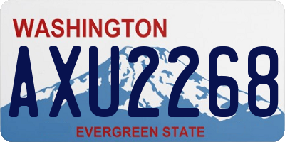 WA license plate AXU2268