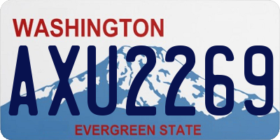 WA license plate AXU2269