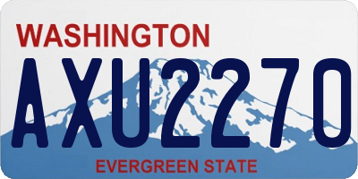 WA license plate AXU2270