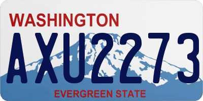 WA license plate AXU2273