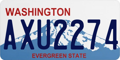 WA license plate AXU2274