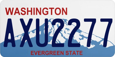 WA license plate AXU2277