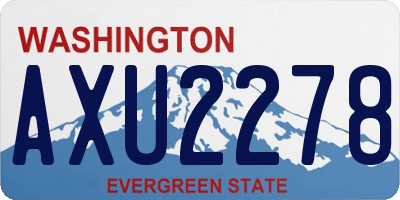 WA license plate AXU2278