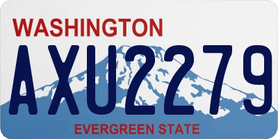 WA license plate AXU2279