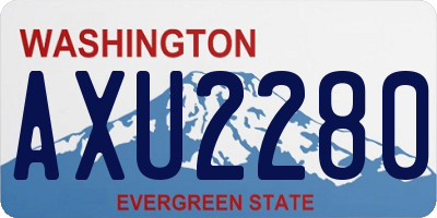 WA license plate AXU2280