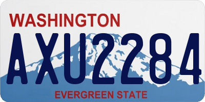 WA license plate AXU2284