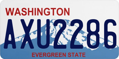 WA license plate AXU2286