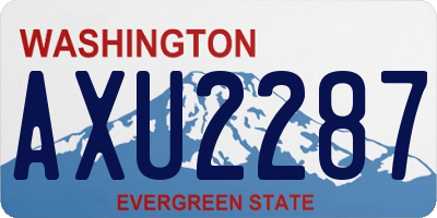 WA license plate AXU2287