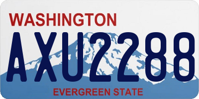 WA license plate AXU2288
