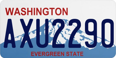 WA license plate AXU2290