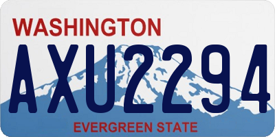 WA license plate AXU2294