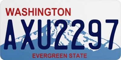 WA license plate AXU2297