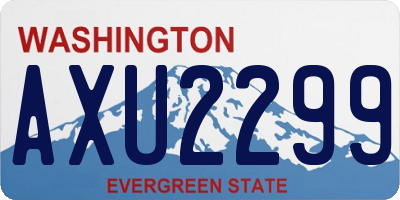 WA license plate AXU2299