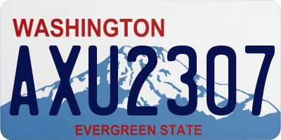 WA license plate AXU2307