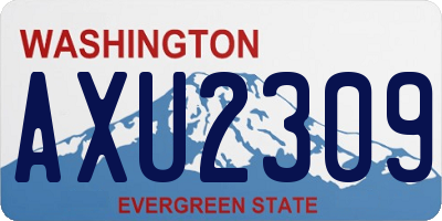 WA license plate AXU2309