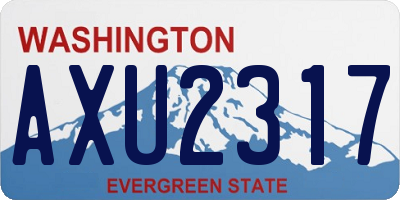 WA license plate AXU2317