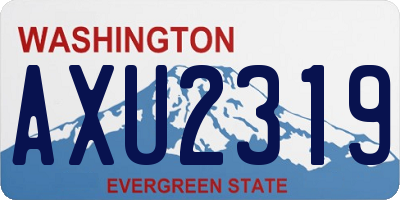 WA license plate AXU2319