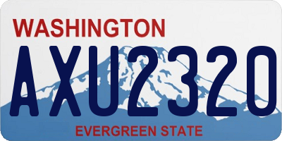 WA license plate AXU2320