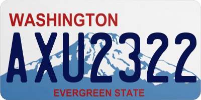 WA license plate AXU2322