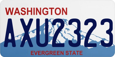 WA license plate AXU2323
