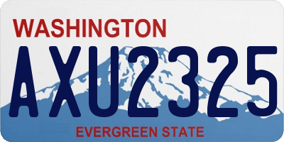WA license plate AXU2325