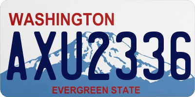 WA license plate AXU2336