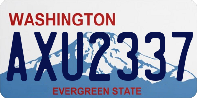 WA license plate AXU2337