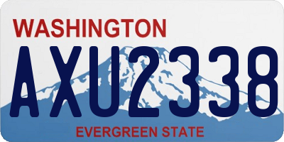 WA license plate AXU2338