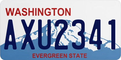 WA license plate AXU2341