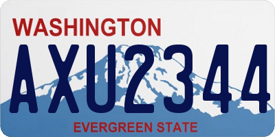 WA license plate AXU2344