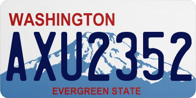 WA license plate AXU2352