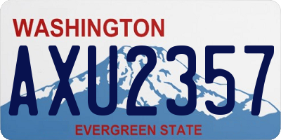 WA license plate AXU2357